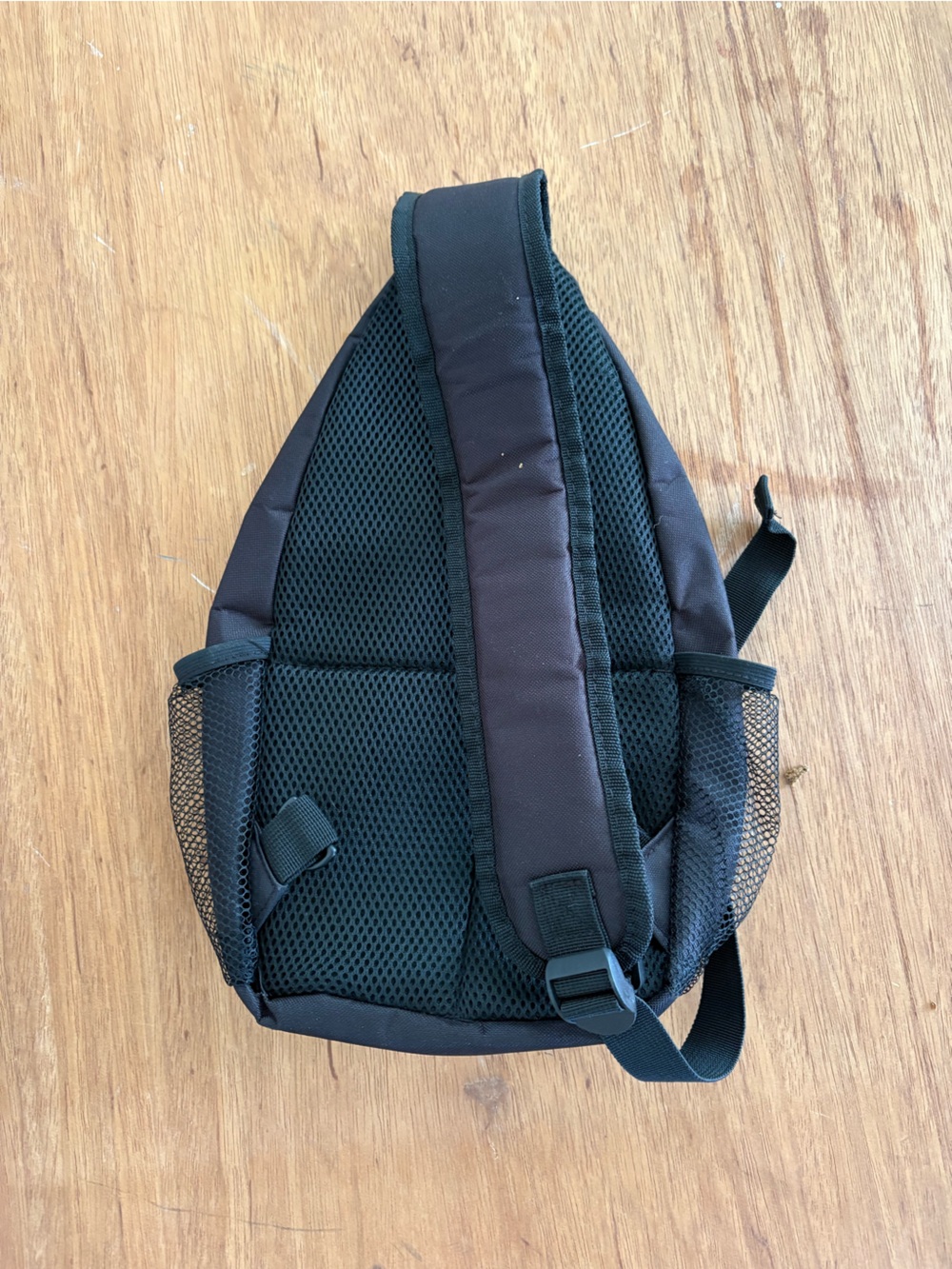 Mystic Mushroom Graphic Sling Backpack - Black with Multicolor Print - Picture 2 of 2